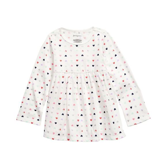 First Impressions Baby Girls hearts long sleeve tunic T-shirt 6-9 months - Picture 1 of 1